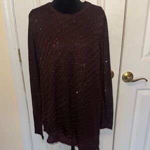 Apt. 9 Women's Long Sleeve Top - Dark Brown